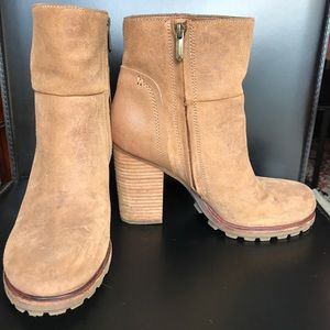 Sam Edelman utility tan booties size 9.5
